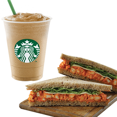 "Tall Coffee Frappuccino & Tandoori Paneer Sandwich (Starbucks) - Click here to View more details about this Product